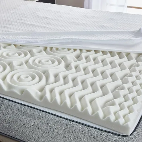 PIKOLIN ▫️ Home - Sobrecolchão viscoelástico multizona de 7 cm | 150x190 | Respirável e envolvente | Sobrecolchão | Sendai 7