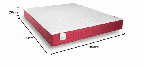 Nalui ▫️ Colchão viscoelástico reversível Gredos 160 x 190 cm com sistema VISCONFORT, tecido elástico e tecido 3D respirável. Altura: ±21 cm | Firmeza média-alta | Adaptável | Fabricado em Espanha 2
