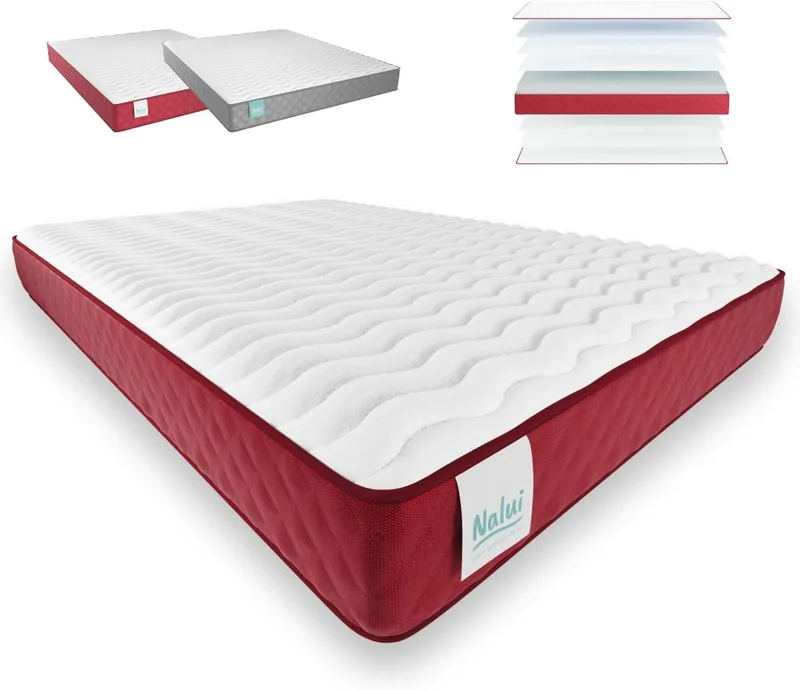 Nalui ▫️ Colchão viscoelástico reversível Gredos 160 x 190 cm com sistema VISCONFORT, tecido elástico e tecido 3D respirável. Altura: ±21 cm | Firmeza média-alta | Adaptável | Fabricado em Espanha