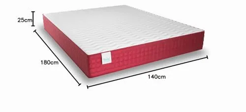 Nalui ▫️ Colchão viscoelástico reversível Gredos 140 x 180 cm com sistema VISCONFORT, tecido elástico e tecido 3D respirável. Altura: ±24 cm | Firmeza média-alta | Adaptável | Fabricado em Espanha 2