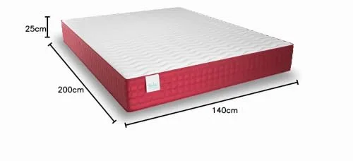 Nalui ▫️ Colchão viscoelástico reversível Gredos 140 x 200 cm com sistema VISCONFORT, tecido elástico e tecido 3D respirável. Altura: ±24 cm | Firmeza média-alta | Adaptável | Fabricado em Espanha 2