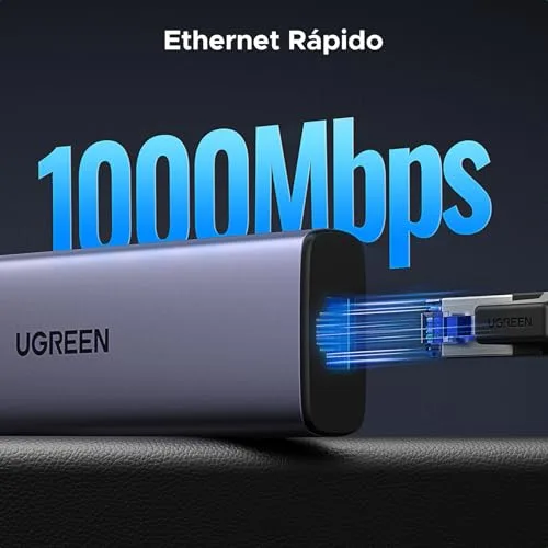 UGREEN ▫️ Revodok 1061 Hub USB-C 6 em 1 Adaptador Ethernet Gigabit 6