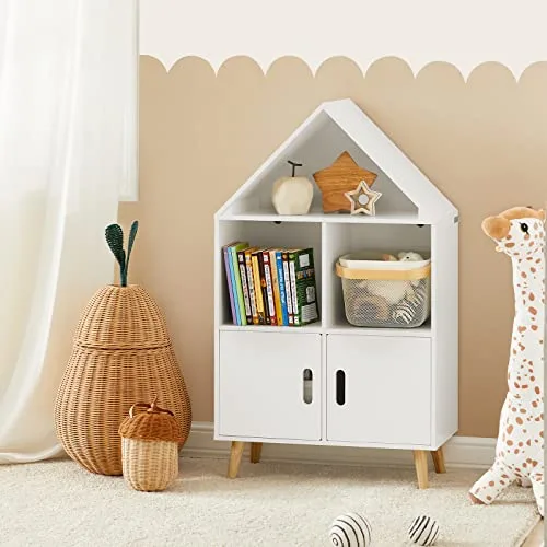 SoBuy ▫️ Estante infantil com portas, com capacidade para até 70 kg, 60 x 30 x 103 cm 4