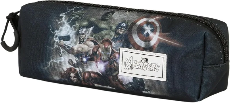 KARACTERMANIA ▫️ Marvel Os Vingadores Troupe - Mala Multiusos Quadrada FAN 2.0, Verde, 21 x 8 cm