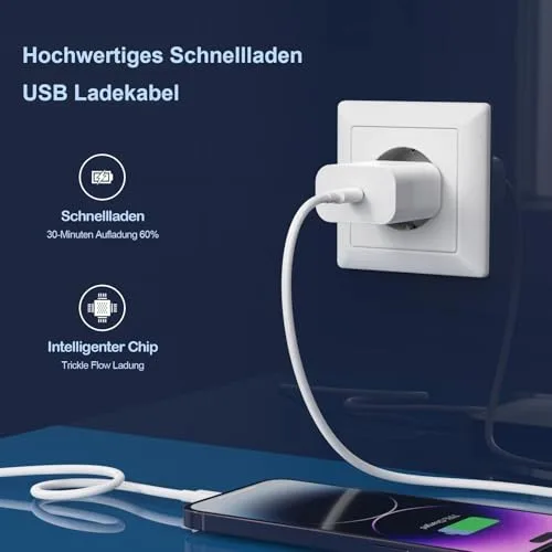 GEJIN ▫️ 3 x Adaptador USB-C de 20 W para iPhone 14 Plus, Pro, MAX, 13, 12, 11, SE, iPad, PD 3.0 para iPhone - Carregador rápido - Adaptador de corrente USB (sem cabo de carregamento) 5
