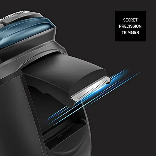 Taurus ▫️ Máquina de barbear elétrica para homem 3 Side Shave IPX7, máquina de barbear, para uso a seco e com água, autonomia de 45 min, aparador de barba, tecnologia Total Curve, carregamento por USB, ergonómica, protege a pele, sem fio 4