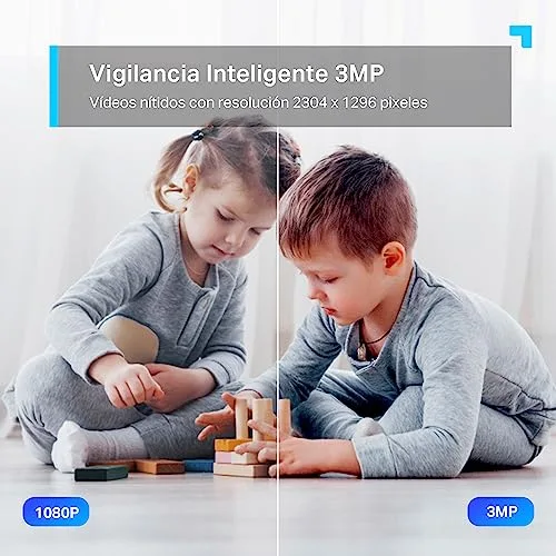 Tapo ▫️ C210P2 - Câmara de vigilância Wi-Fi para interior com visão de 360º, 2K 3MP, deteção por IA 3