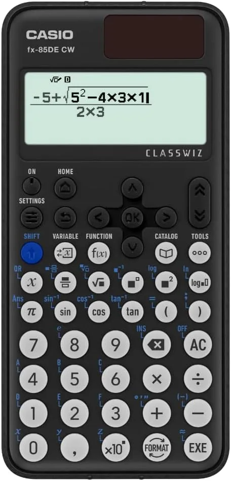 Casio ▫️ Calculadora técnica científica FX-85DE CW ClassWiz
