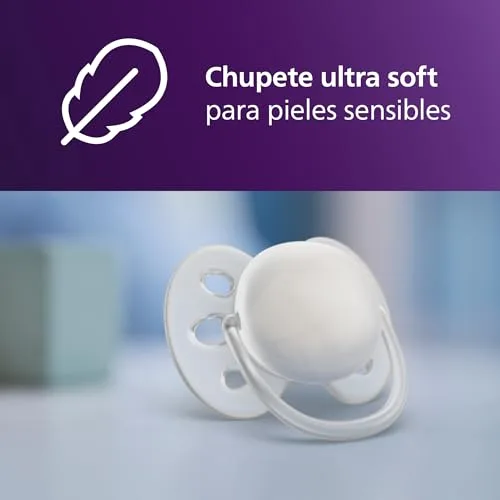AVENT ▫️ Conjunto de biberões Philips para recém-nascidos: 4 biberões, chupeta ultra macia e escova para biberões, para bebés dos 0 aos 12 meses (modelo SCD838/11) 4