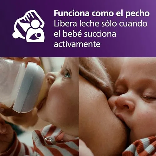 AVENT ▫️ Philips Biberão Natural Response: biberão de 260 ml com sistema AirFree, sem BPA, para recém-nascidos a partir do 1.º mês (modelo SCY673/01) 3