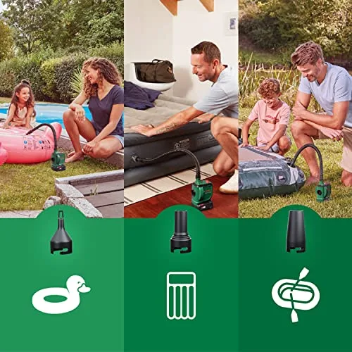 Bosch ▫️ Bomba de ar a bateria /bomba de ar para colchões insufláveis EasyInflate 18 V-500 (1 bateria de 2,0 Ah; sistema de 18 V; para encher ou esvaziar camas, piscinas ou brinquedos insufláveis; em caixa) 4