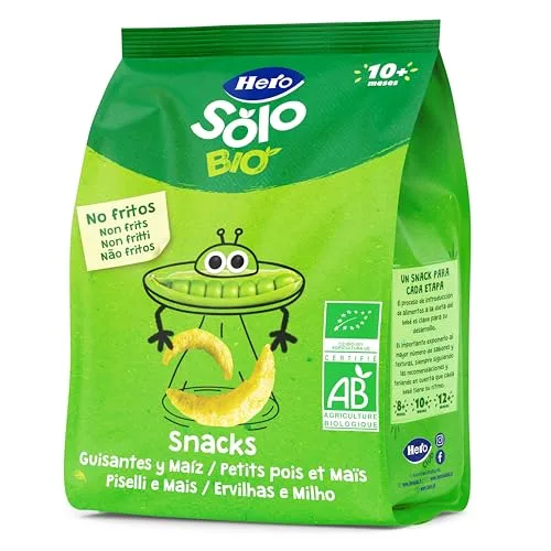 Solo ▫️ Hero Bio Snacks de Ervilhas e Milho para Bebés a partir dos 10 meses, 6 x 40 g 2