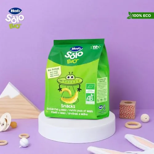 Solo ▫️ Hero Bio Snacks de Ervilhas e Milho para Bebés a partir dos 10 meses, 6 x 40 g 5