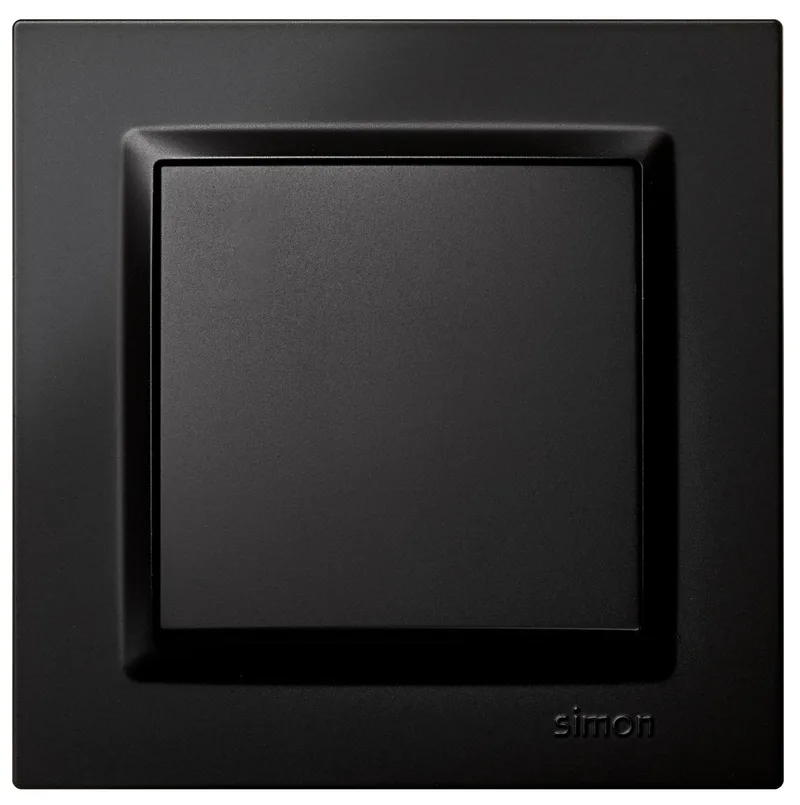Simon ▫️ 10 Interruptor comutador de parede 230 V Preto