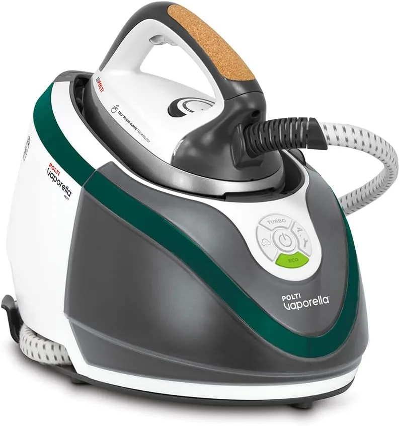 Polti ▫️ Vaporella Next VN18.65, Centro de engomar com caldeira de alta pressão Max 7.2 Bar, Potência 2200 W, Função Turbo e Eco, Alcance ilimitado, Depósito 1.3 L, Pulso de vapor 450g, Branco e Verde