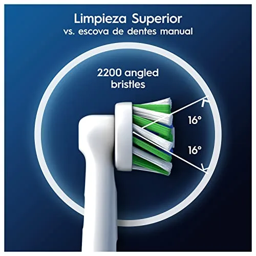 Oral-B ▫️ Pro CrossAction - Cabeças de escova de substituição originais, brancas, embalagem de 12 4