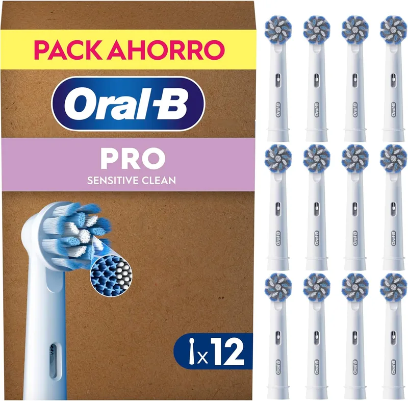 Oral-B ▫️ Sensitive Clean Cabeças de substituição originais, brancas, embalagem de 12