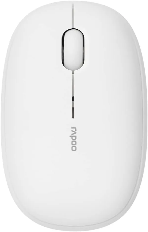 Rapoo ▫️ Rato sem fios Bluetooth multi-modo com ligação de 2,4 GHz, com sensores de ppp ajustáveis e bateria com duração de 9 meses, M660, em branco