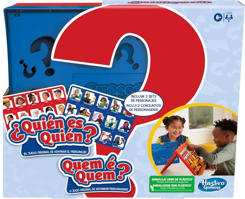 Hasbro Gaming ▫️ «Quem é Quem?» Jogo de adivinhar personagens e super-heróis, jogo de tabuleiro para jogar com amigos e família para 2 jogadores, crianças a partir dos 6 anos