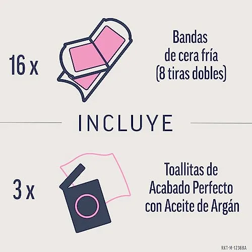 Veet ▫️ Expert - Tiras de cera fria para depilação facial, adequadas para o lábio superior (bigode), com manteiga de karité, 16 tiras 7
