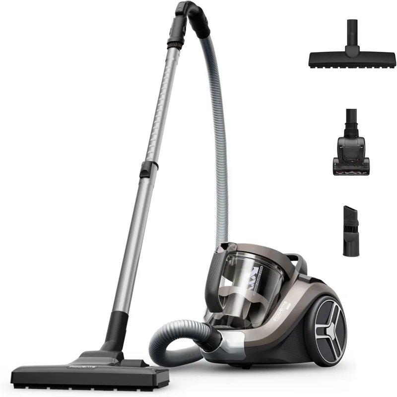 Rowenta ▫️ Compact Power XXL - Aspirador sem saco, motor de baixo consumo, 900 W, filtragem ciclónica avançada de 3 níveis, depósito de sujidade extragrande de 2,5 L, compacto, Animal Care, RO4B50