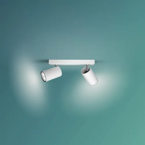 Philips ▫️ Barra de iluminação Kosipo com 2 focos para lâmpadas GU10, Branco 5