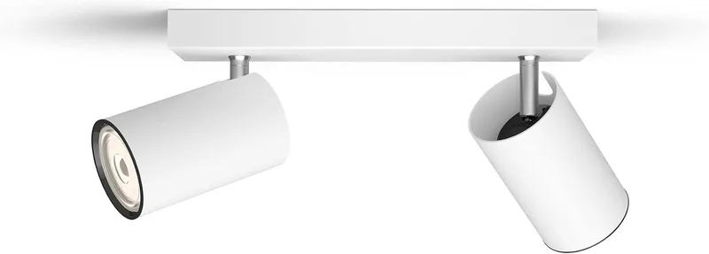 Philips ▫️ Barra de iluminação Kosipo com 2 focos para lâmpadas GU10, Branco