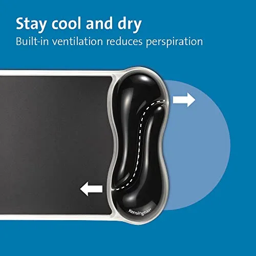 Kensington ▫️ Duo K62413WW - Tapete de rato em gel com apoio para os pulsos, ergonómico com suporte para os pulsos para aliviar a dor, tapete de rato em gel antiderrapante e confortável para computador, 4