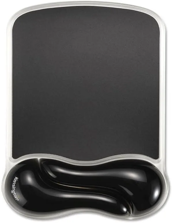 Kensington ▫️ Duo K62413WW - Tapete de rato em gel com apoio para os pulsos, ergonómico com suporte para os pulsos para aliviar a dor, tapete de rato em gel antiderrapante e confortável para computador,