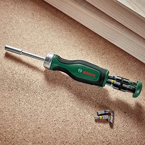 Bosch Professional ▫️ Chave de fendas de catraca da Bosch com 12 pontas 6