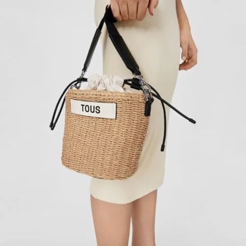 TOUS ▫️ Bolsa Preta, para mulher, dimensões 18 x 21 x 13 cm, coleção Scoubidou 3