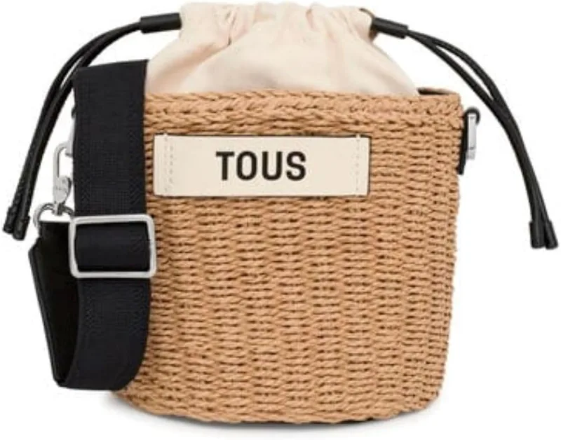 TOUS ▫️ Bolsa Preta, para mulher, dimensões 18 x 21 x 13 cm, coleção Scoubidou