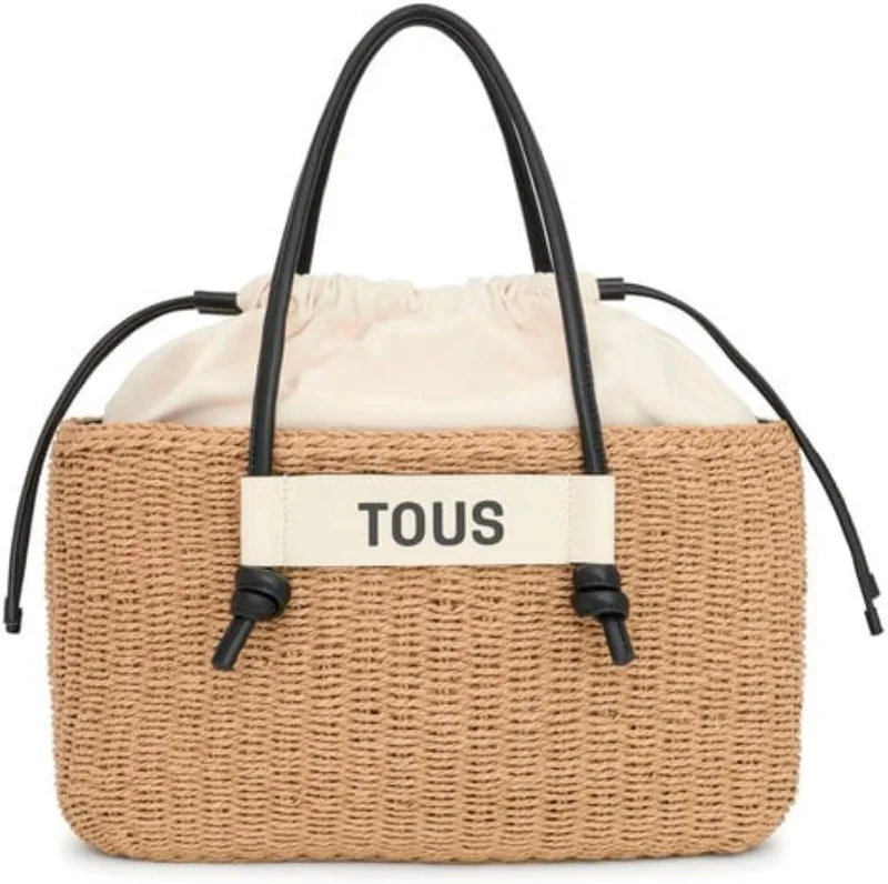 TOUS ▫️ Alcofa grande preta, para mulher, medidas 23,5 x 39 x 14 cm, Coleção Scoubidou