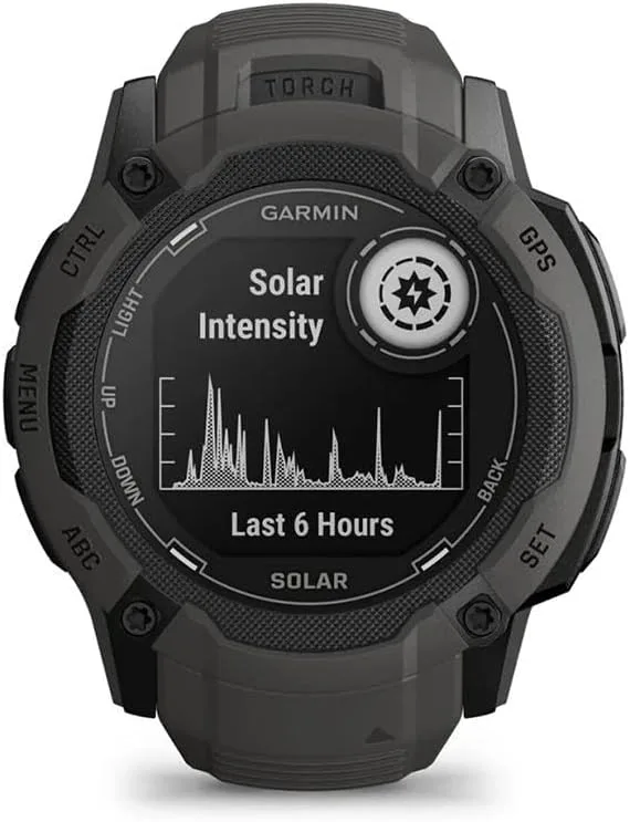 Garmin Instinct 2X Solar, relógio inteligente com GPS à prova de água, carregamento solar, funcionalidades desportivas, oximetria de pulso, pontuação do sono e notificações no smartphone, preto