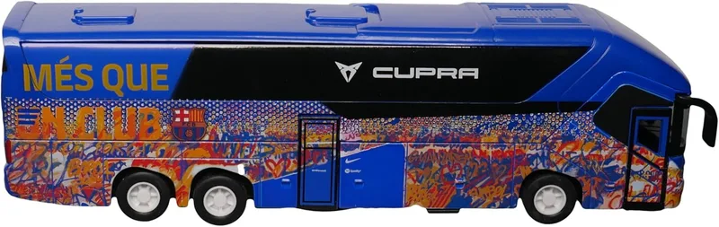 Sockers ▫️ Eleven Force Barcelona Football Club Bus Figure - Colecionável para exposição - Ideia para presente - Brinquedos para crianças e adultos - Fãs de futebol BANDAI EF16089