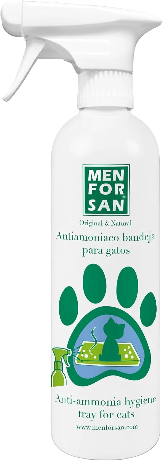 MENFORSAN ▫️ Antiamoniaco para Bandejas de Gatos | Elimina o cheiro da urina | Prolonga a vida útil da areia | Produto inofensivo e natural | Não é tóxico | 500 ml