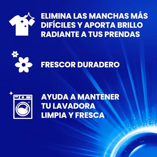 Wipp Express ▫️ Detergente Líquido «Limpo e Suave» para máquina de lavar roupa (85 lavagens), detergente líquido para máquina de lavar roupa para uma limpeza profunda, sabão para roupa 3