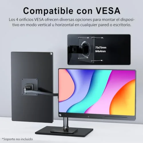 UPERFECT ▫️ Monitor portátil de 15,6 polegadas, Full HD 1080p, 1920x1080, IPS mate 4