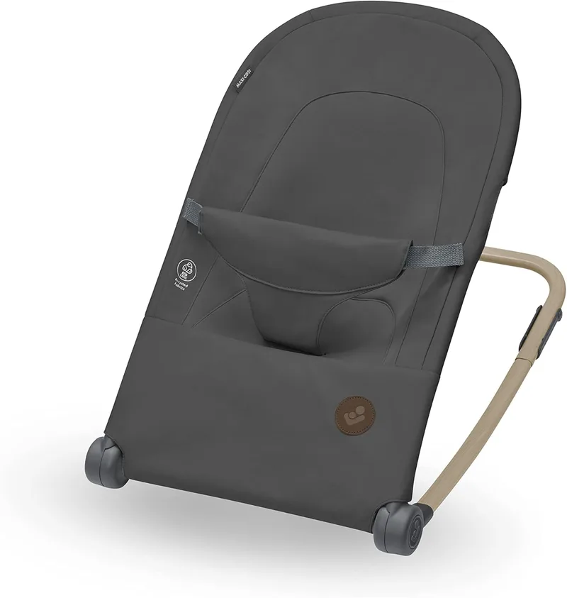 Maxi-Cosi ▫️ Loa - Cadeira de baloiço para bebé, dos 0 aos 2 anos (aprox.), dos 0 aos 12 kg, dobrável de forma ultracompacta, leve, 2 posições de reclinação, portátil, com tecidos 100% reciclados, Beyond Graphite
