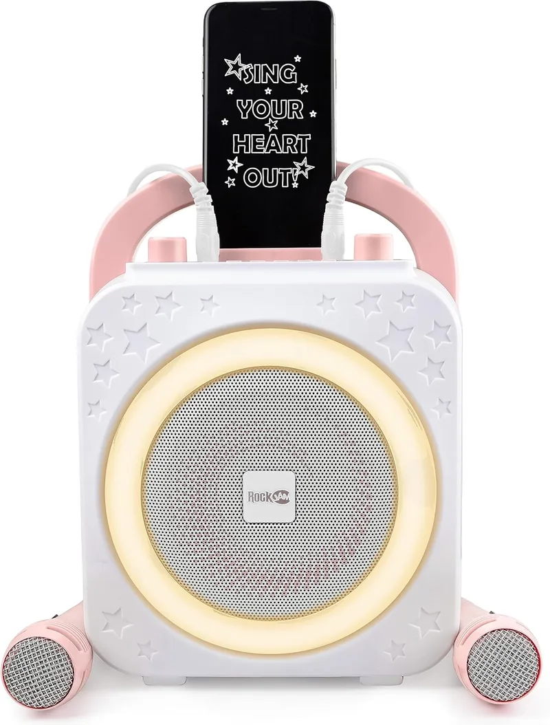 RockJam ▫️ Ring Bluetooth – Aparelho de karaoke com dois microfones