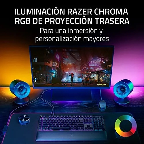 Razer ▫️ Nommo V2 Pro - Altifalantes de gama completa 2.1 para jogos para PC com subwoofer sem fios (diafragmas de gama completa de 3 polegadas com corretores de fase em alumínio, THX Spatial Audio) Preto 6