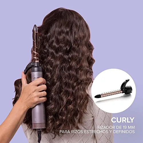 BELLISSIMA ▫️ Ceramic & Argan Oil 6 em 1, Escova de Ar Quente, Modeladora, 6 Acessórios, Tecnologia de Iões, Escovas Revestidas de Cerâmica e Óleo de Argão, Seca e Dá Volume, Jato de Ar Frio 6