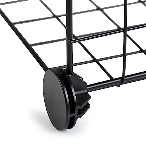 Amazon Basics ▫️ Prateleiras empilháveis em rede de arame, compostas por 6 cubos, 66 x 32 x 96,5 cm, cor preta 5