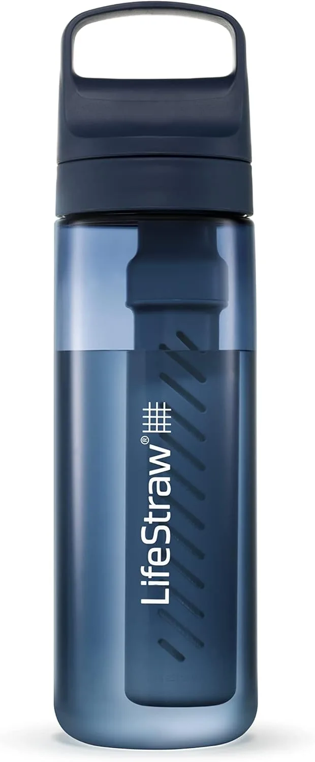 LifeStraw ▫️ Série Go - Garrafa com filtro de água. Filtra bactérias, parasitas e microplásticos. 650 ml