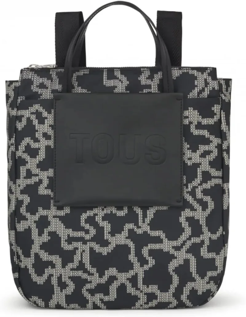 TOUS ▫️ Mochila preta, para mulher, tamanho 35 x 32 x 11,5 cm, coleção Kaos Pix Soft