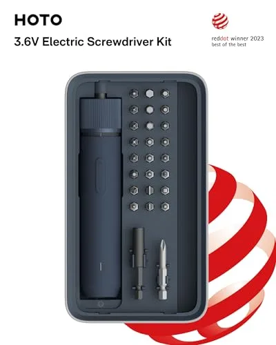 HOTO ▫️ Conjunto de chaves de fendas elétricas 3,6 V com 25 pontas, carregamento por USB-C 2