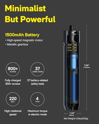 HOTO ▫️ Conjunto de chaves de fendas elétricas 3,6 V com 25 pontas, carregamento por USB-C 4