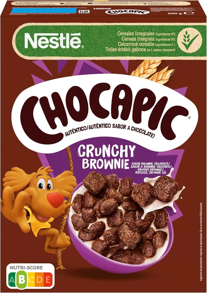 Chocapic ▫️ Nestlé Cereais Trigo Integral e Milho Torrado, com Cacau, pacote de 300 g