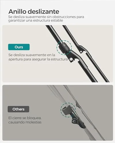 SONGMICS ▫️ Estendal, Estendal de Metal, Dobrável, Economiza Espaço, Para Uso no Interior e no Exterior, para Roupa de Cama, com 2 Asas, Preto LLR540B01 6