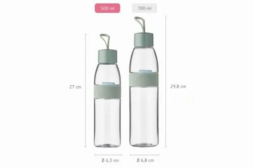 Mepal ▫️ Garrafa de água Ellipse - Garrafa de água reutilizável - Garrafa à prova de fugas, adequada para bebidas gaseificadas - para adultos e crianças - Sem BPA - 500 ml - Azul nórdico 5